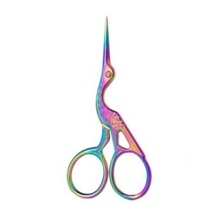 Quilted Bear Rainbow Stork Embroidery Scissors