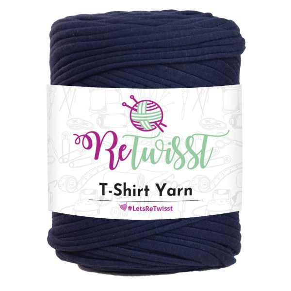 Retwisst Recycled T-Shirt Yarn Navy Blue