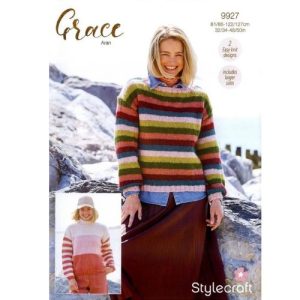 Stylecraft Grace Aran Knitted Sweaters Pattern