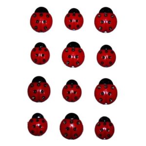 Ladybird Buttons 2 Sizes