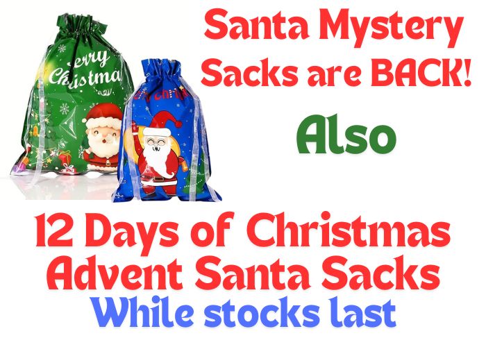 12 Days of Christmas Advent Santa sacks