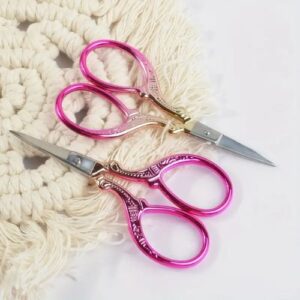 Hot Pink & Gold Crafting Embroidery Scissors