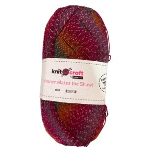 KnitCraft Winner Makes the Shawl 150g Yarn Rainbow