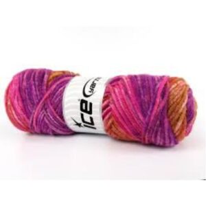 ICE Yarns Orlando Aran Yarn Pink Purple Gold ball