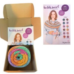 Knitted Shawl Kit in StyleCraft Batik Swirl Meadow