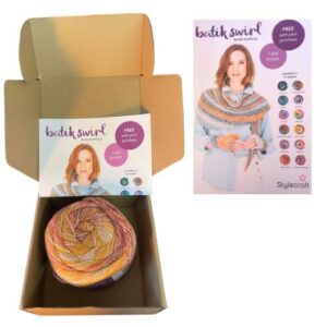 Knitted Shawl Kit in StyleCraft Batik Swirl Sand Dunes