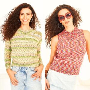 StyleCraft Knitted Sweater and Tank Top Pattern 10131 DK