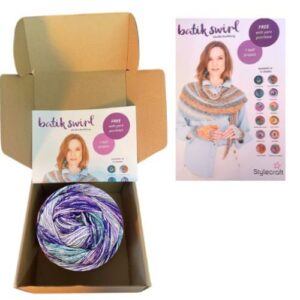 Knitted Shawl Kit in StyleCraft Batik Swirl Highland