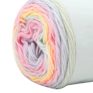 Fairyland Yarn DK 100g Cake 1171 warm pastel rainbow