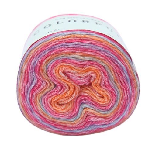 Colorful Yarn DK 100g Cake orange pink