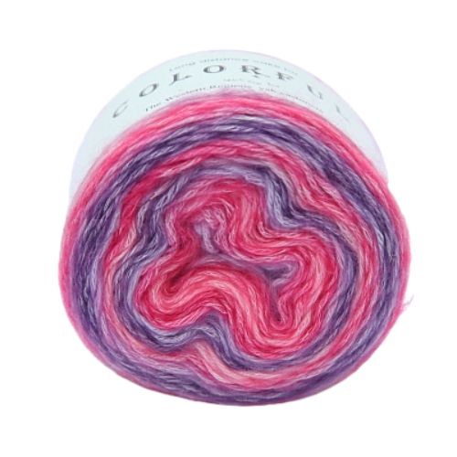 Colorful Yarn DK 100g Cake pink purple