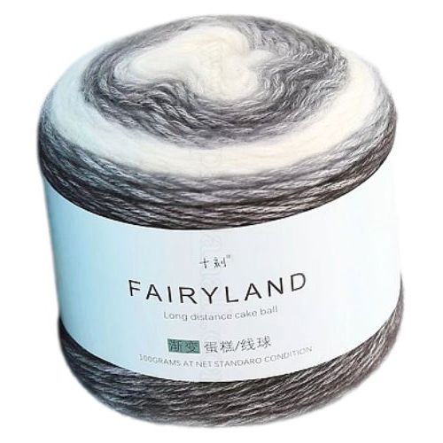 Fairyland Yarn DK 100g Cake 1165 Greys & White