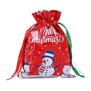 small red cotton yarn santa sack