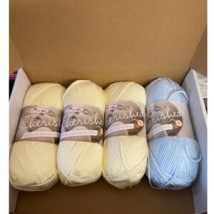 BLACK FRIDAY Cherished DK Yarn Pack Pastel Cream & Blue